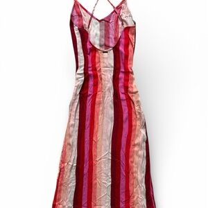 New Billabong Striped Red and Pink Women's Dress
